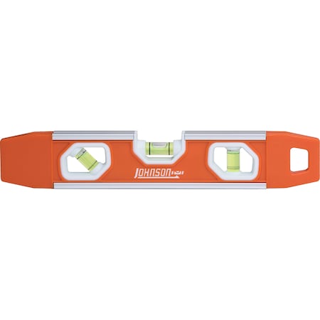 Johnson Johnson 9 in. Aluminum Magnetic Torpedo Level 3 vial 1412-0900
